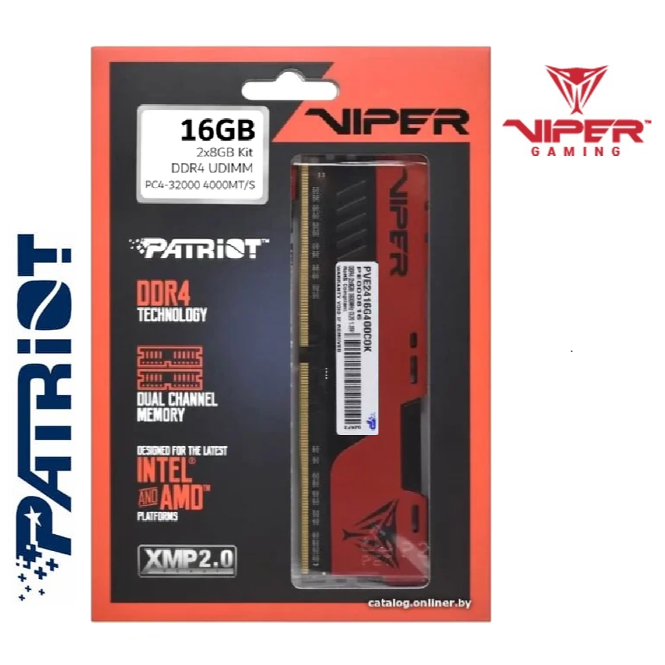 Patriot Viper Elite II 16GB DDR4 (2x8GB) 4000MHz Kit