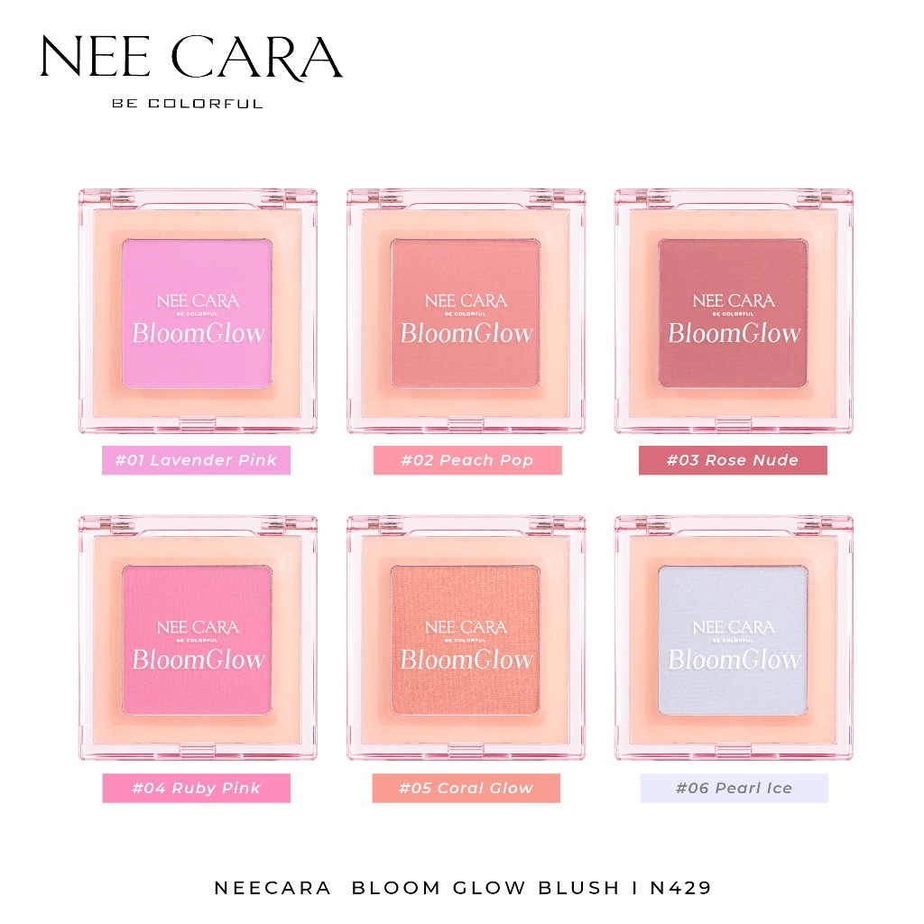 NEE CARA BLOOM GLOW BLUSH บลัชไร้ฝุ่น | N429