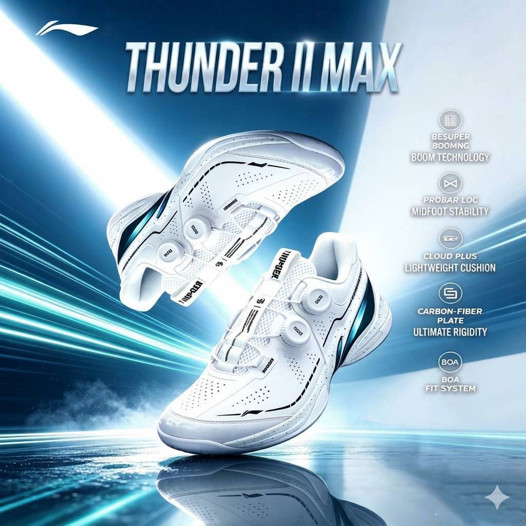 LI-NING รองเท้าแบดมินตัน THUNDER II MAX (AYAW039-1S) BADMINTON SHOES