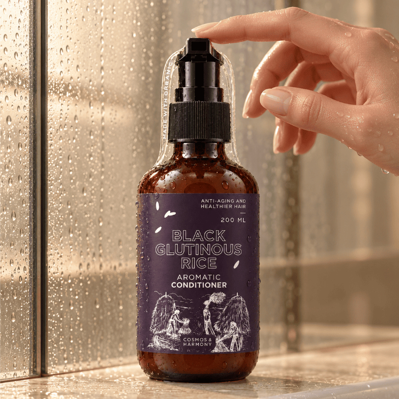 Cosmos & Harmony Black Glutinous Rice Aromatic Conditioner ครีมนวดผมสารสกัดข้าวเหนียวดำ สำหรับทุกสภา