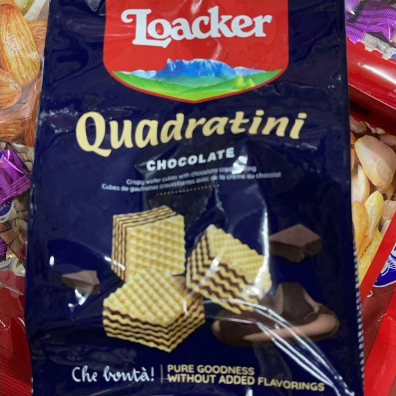 Loacker เวเฟอร์ Chocolate 250 กรัม กรอบหนา รสช็อกโกแลตเข้มข้น