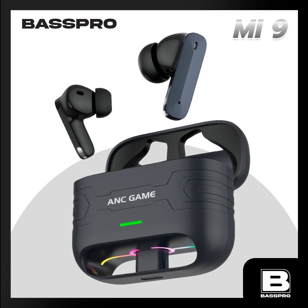 หูฟังเกมมิ่ง Basspro Mi9 หูฟังที่ดีเลย์น้อยที่สุด เสียงดีเบสหนัก แบตอึด