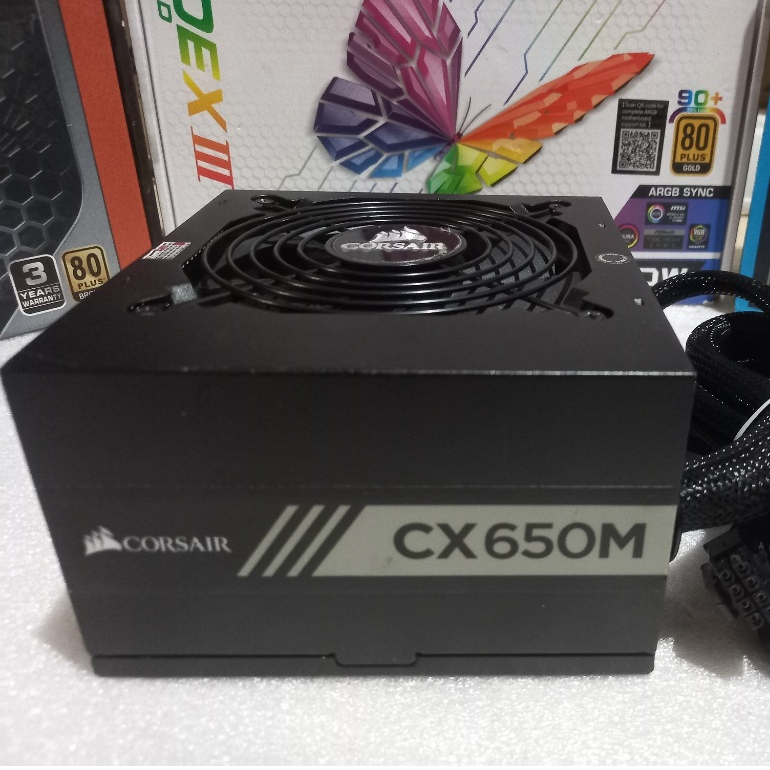 PSU ประกัน 4เดือน Corsair CX650M 650W 80+Bronze มือ2 สายถอดได้ / power supply / พาวเวอร์ซัพพลาย