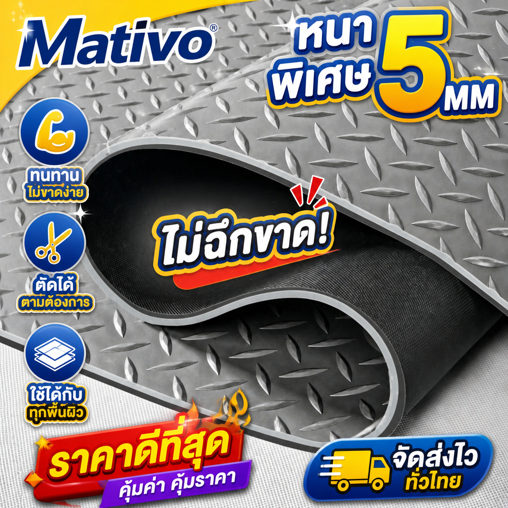 ยางปูพื้น แผ่นยางปูพื้น แผ่นกันลื่น แผ่นรองกันลื่น แผ่นปูพื้นกันลื่น กันน้ำ กันสึก ป้องกันการลื่นไถล 🚚 จัดส่ง24ชั่วโมง