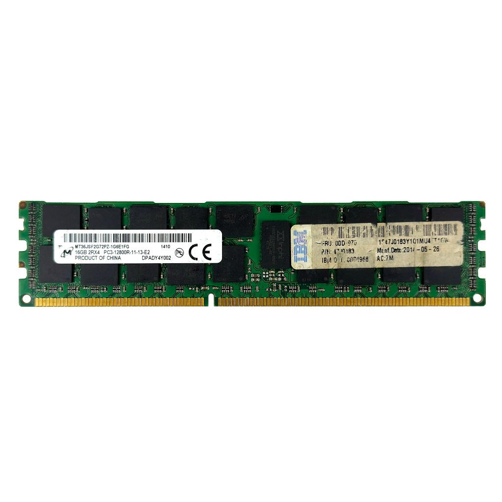 [มือสอง] RAM Micron 16GB DDR3 1600 ECC RDIMM สำหรับ CPU Xeon บอร์ด X58 X79 X99