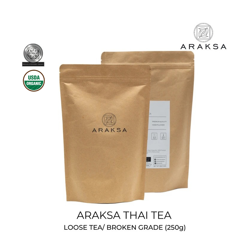 Araksa - "ชาไทย"  ออร์แกนิค แบบบรรจุถุง 250 กรัม | Araksa Thai Tea | USDA Tea