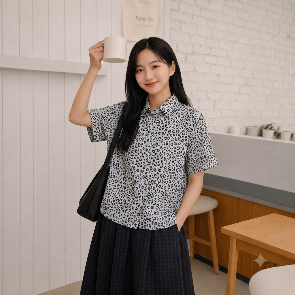 เสื้อเชิ๊ตผู้หญิงแขนสั้น Graphic Shirt พิมพ์ลาย เนื้อผ้า cotton 100% by Minimal Club