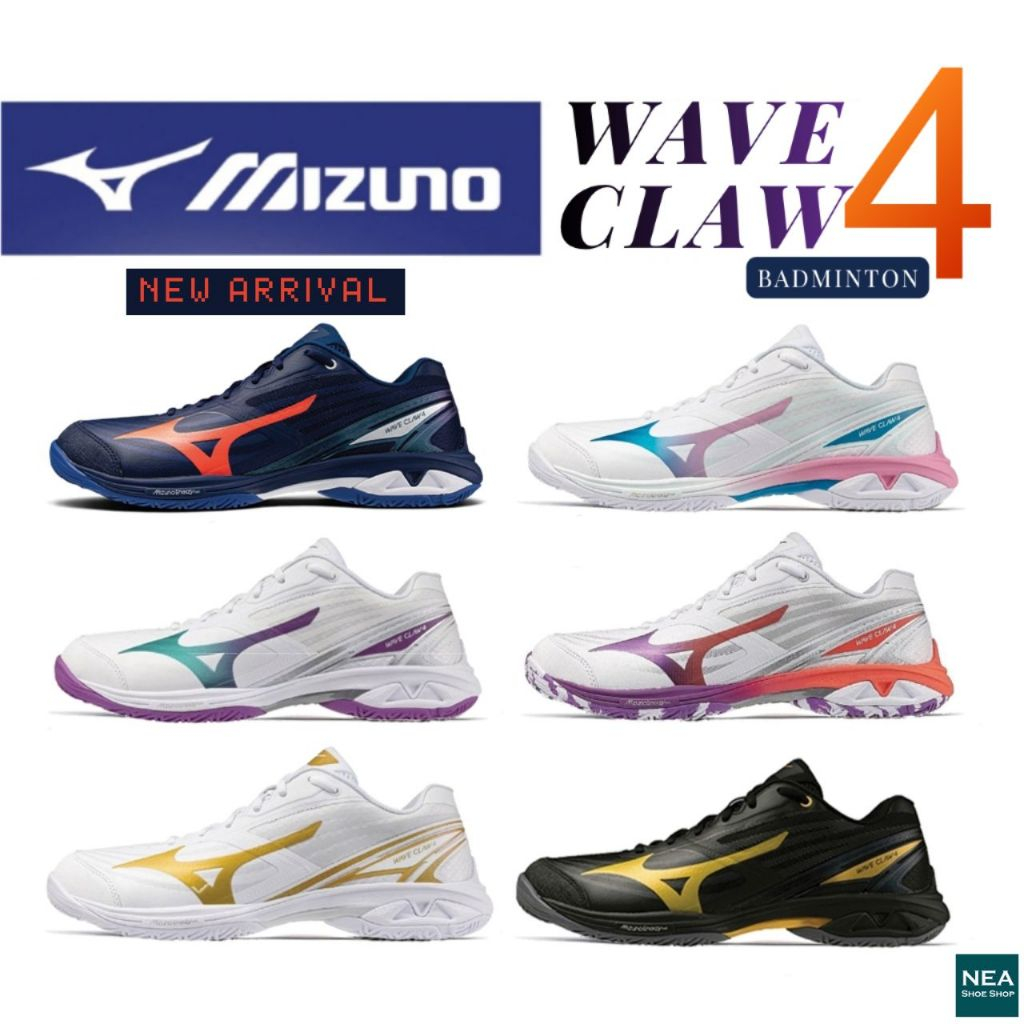 [ใหม่ล่าสุด] MIZUNO WAVE CLAW 4 [U] NEA รองเท้าแบดมินตัน ตัวเด็ด มิซูโน่ แท้