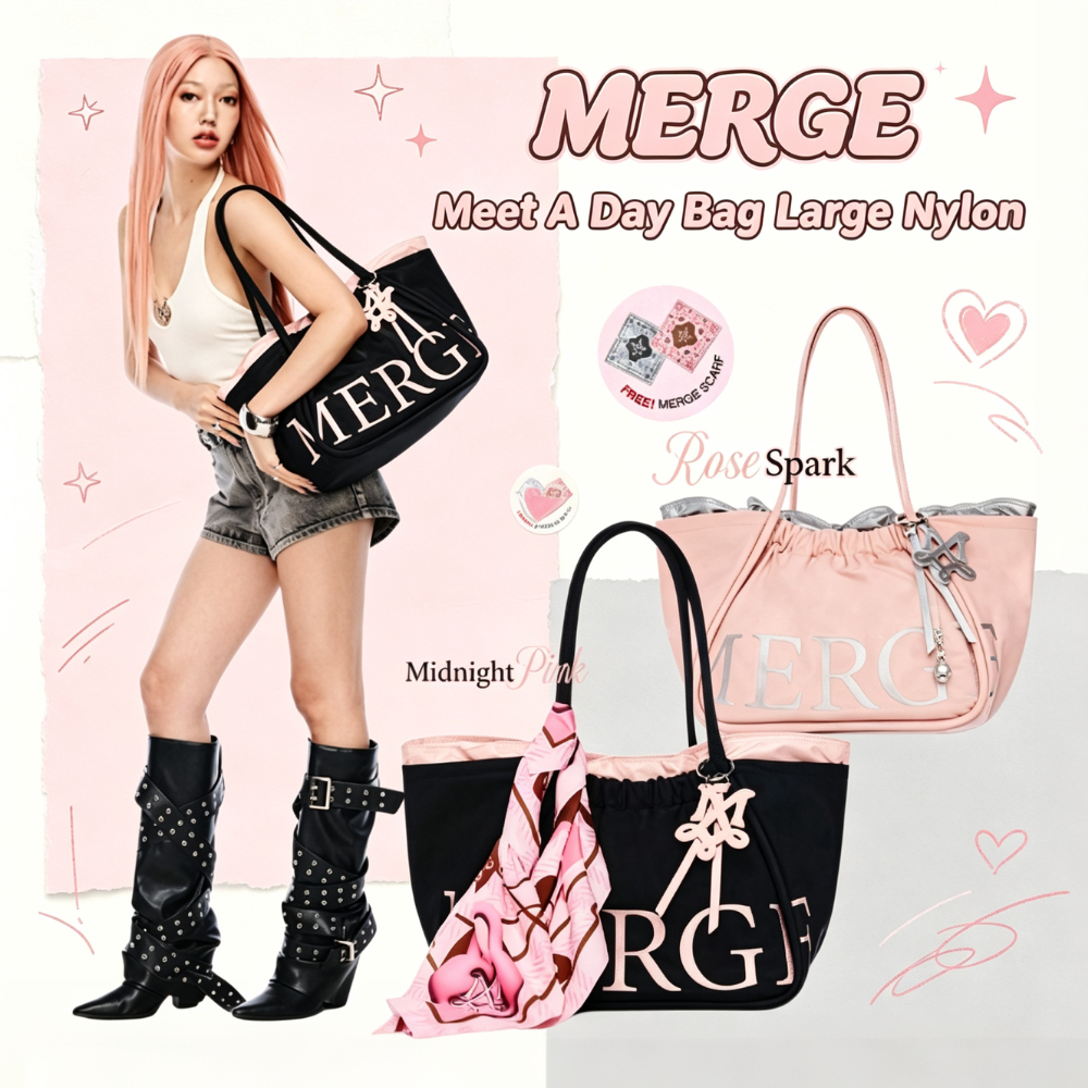 ของแท้💯 Merge Meet A Day Bag Large Nylonรุ่นใหม่แถมผ้า และ effortless ในทุกวัน🎀✨