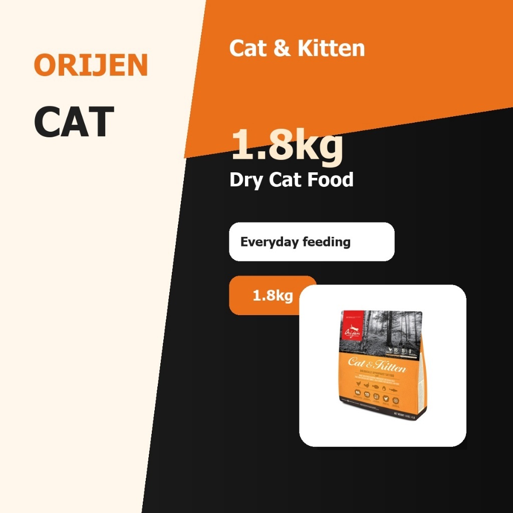 Orijen อาหารเม็ดแมว Cat Kitten 1.8kg