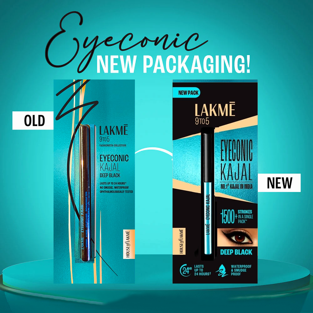 {**ส่งฟรี**} SMALL INDIA 🪄🔵 New Lakme Eyeconic Kajal 🪄🔵 Long Lasting Kajal 0.35g Black