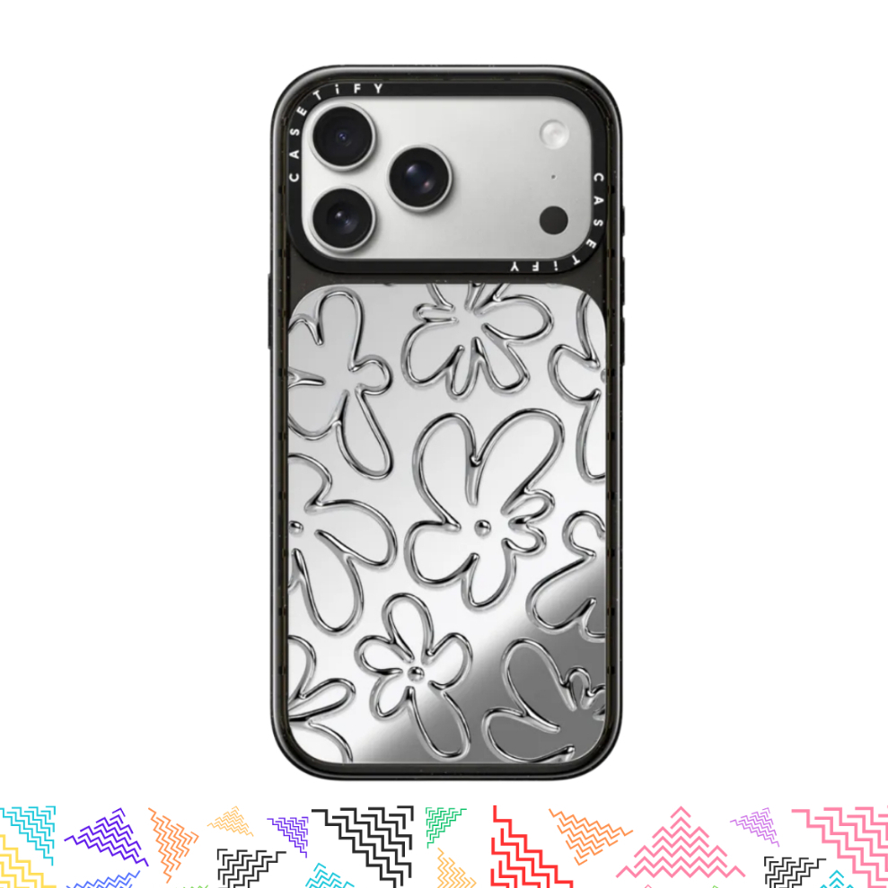 เคสมือถือ CASETiFY | Chrome Flower [Inspo] For iPhone Samsung แท้ พร้อมส่ง เคสกันกระแทก