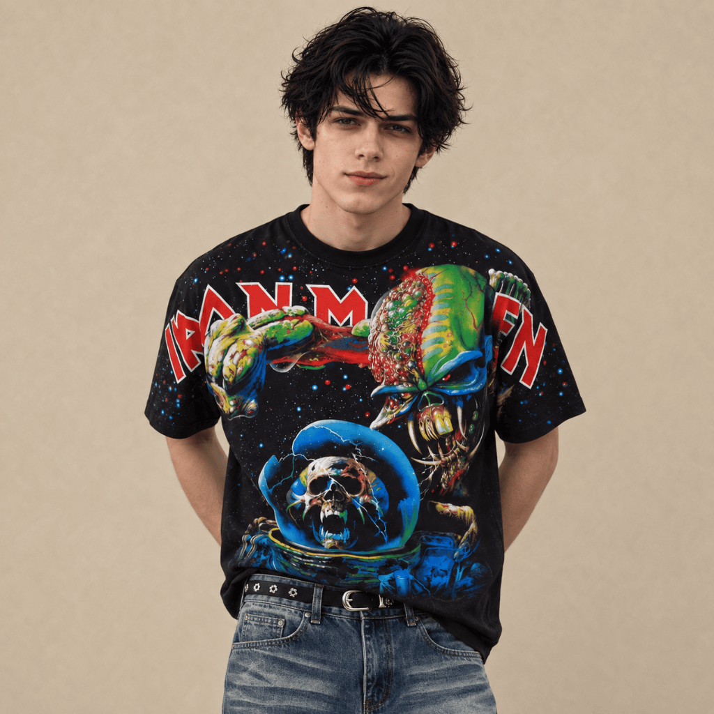 BLAXROXX | IRON MAIDEN® | [IRM032-GILDAN] | เสื้อวง OVP สีจม | เสื้อยืดคอกลม แขนสั้น | GILDAN Ultra 