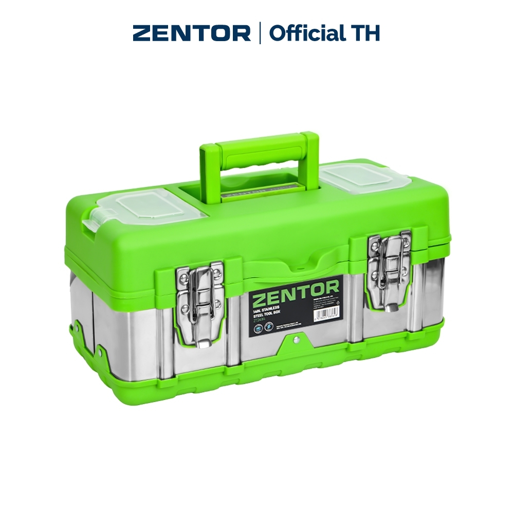 Zentor กล่องเครื่องมือสแตนเลส กล่องเครื่องมือช่าง ถือถนัดมือ ขนาด 14 17 20 นิ้ว Stainless Tool Box