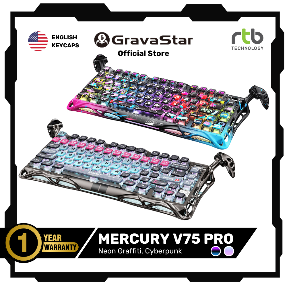 GravaStar Mercury V75 Pro คีย์บอร์ดเกมมิ่ง HE Gaming Keyboard