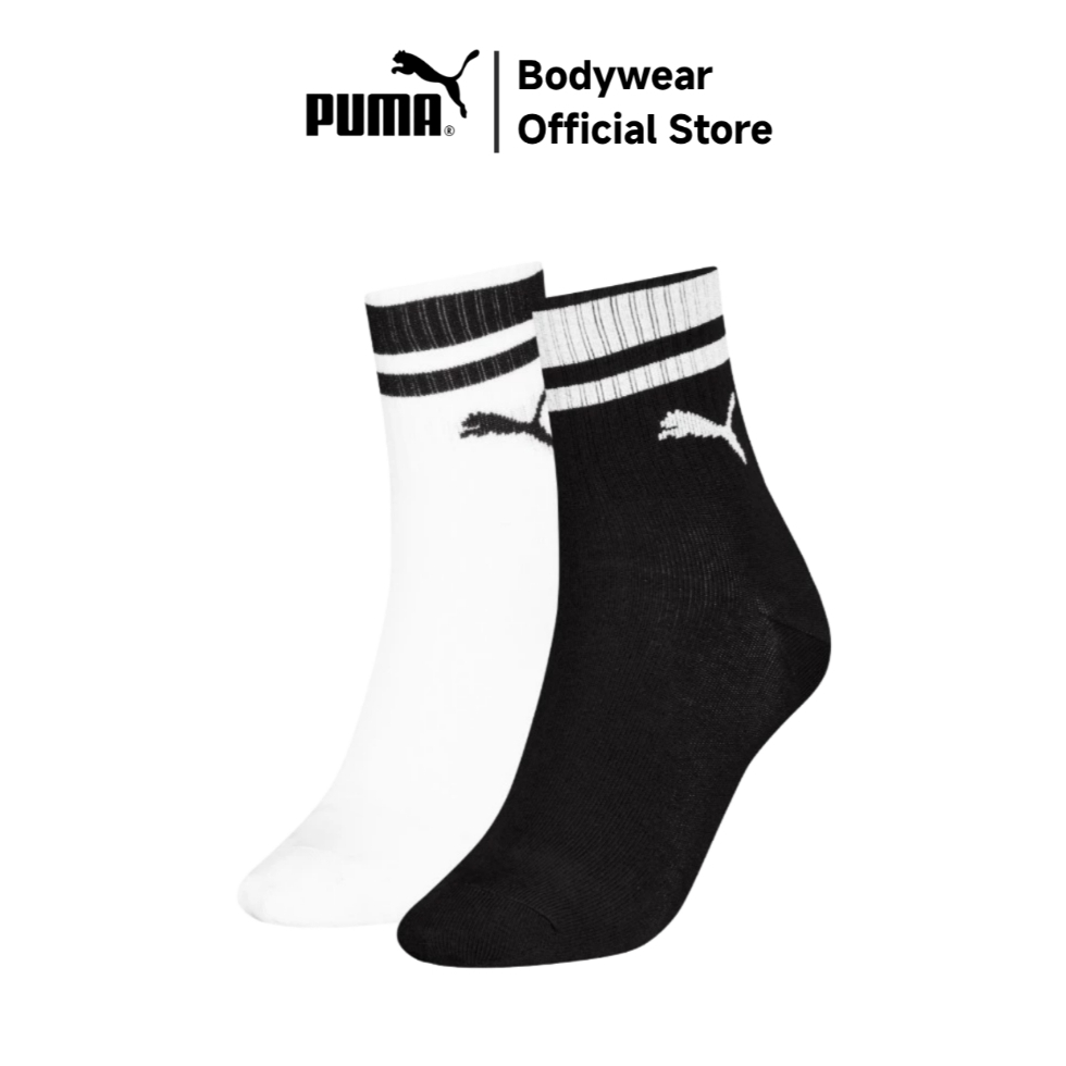 PUMA ถุงเท้าเด็กและผู้หญิง แพ็ค 2 คู่ UNISEX L.Quarter Metallic 2P - 701237828 (Size 31/34)