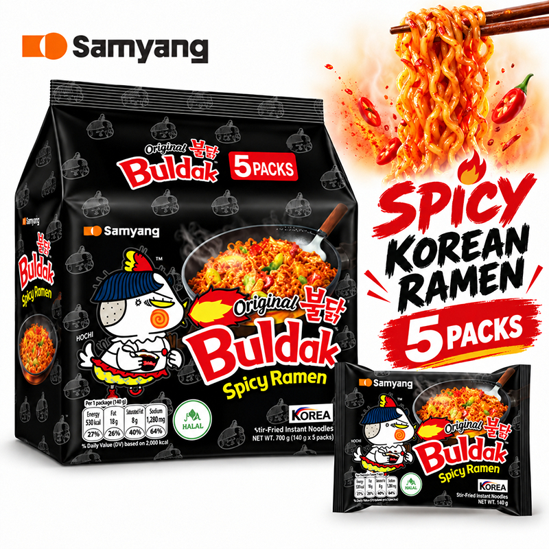 มาม่าเกาหลีซัมยัง บะหมี่เผ็ดเกาหลี มาม่าเผ็ดเกาหลี เส้นเหนียวนุ่ม รสชาติเข้มข้น พร้อมส่ง