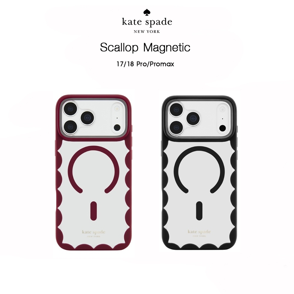 KATE SPADE Scallop Magnetic เคสกันกระแทกเกรดพรีเมี่ยม เคสสำหรับ iPhone17/18Pro/Promax (New)