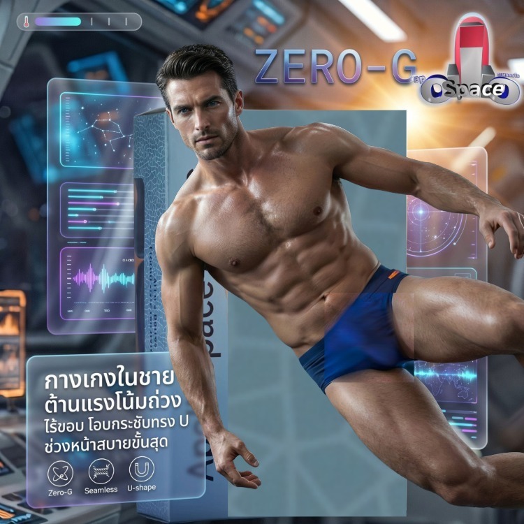 ApolloSpace-ZeroG | กางเกงในชาย ต้านแรงโน้มถ่วง ไร้ขอบ โอบกระชับทรง U ช่วงหน้าสบายขั้นสุด