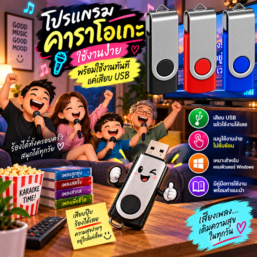 [พรเทวะ]  ใหม่ล่าสุด Usb โปรแกรม eXtreme Karaoke พร้อม SoundFont โปรแกรมคาราโอเกะ