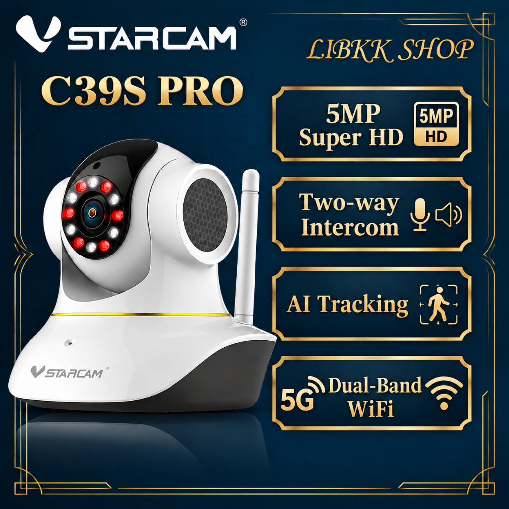 VSTARCAM C39SPRO 5.0MP 5.8G AI กล้องวงจรปิดไร้สาย Wi-Fi IP Camera กล้องวงจรปิด C39S