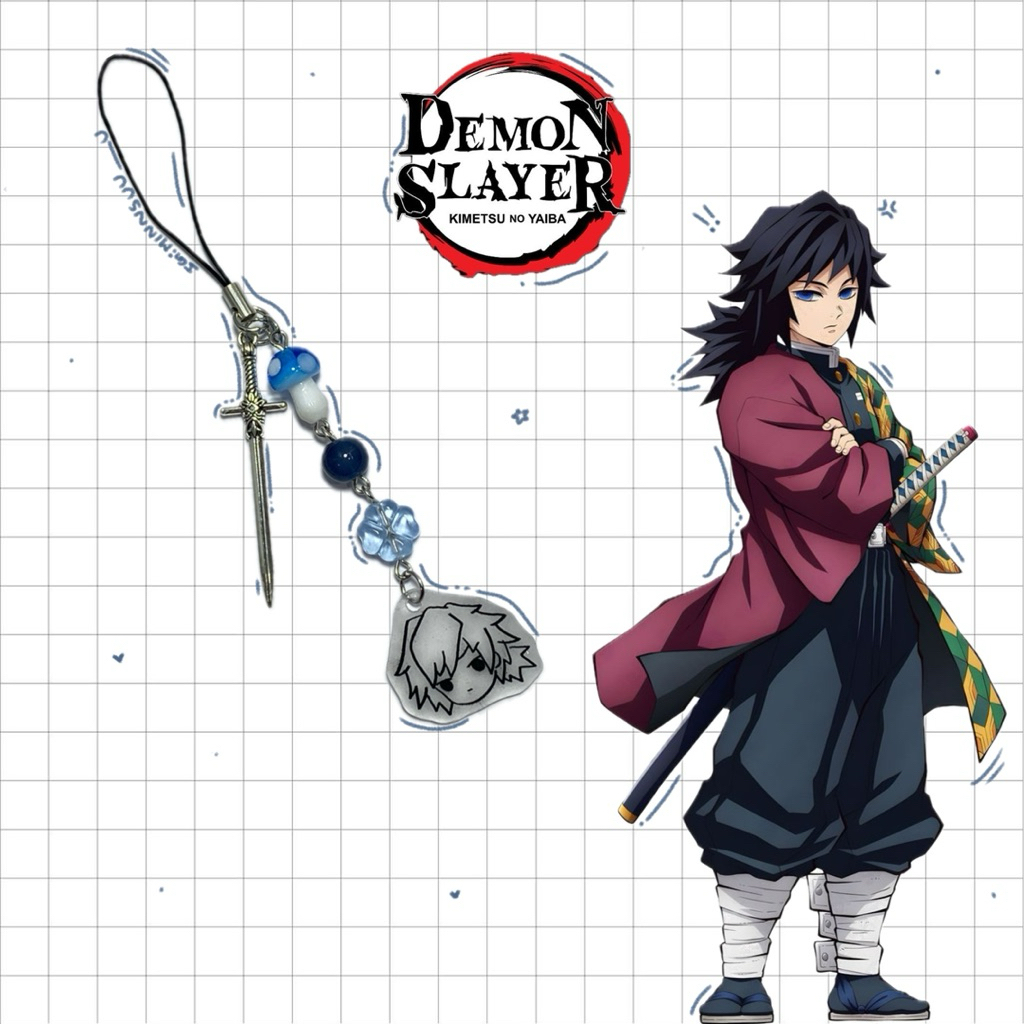 Demon Slayer phone charm - สายห้อยโทรศัพท์ลายอนิเมะ เรื่อง ดาบพิฆาตอสูร - KIMETSU NO YAIBA 🐗