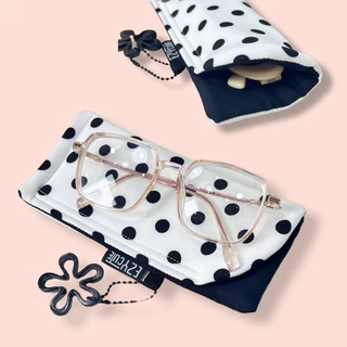 Polka Dot | Glasses case เคสใส่แว่น ซองใส่แว่น ซองใส่แว่น ผ้านิ่มบุฟองน้ำ ถนอมแว่นตา