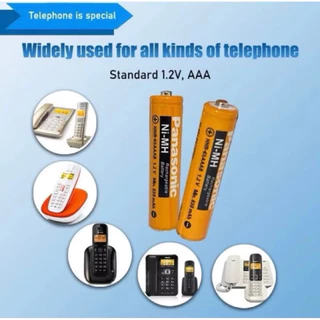 ถ่านชาร์จ AAA Panasonic 1.2V Ni-MH 650mAh 2ก้อน ถ่านโทรศัพท์ไร้สาย ถ่าน