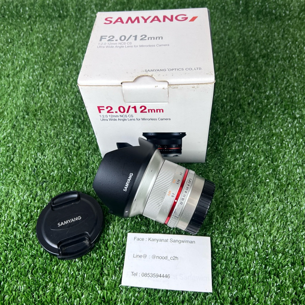 เลนส์ Samyang 12mm F2 สำหรับ Fuji หมดประกัน สภาพดี