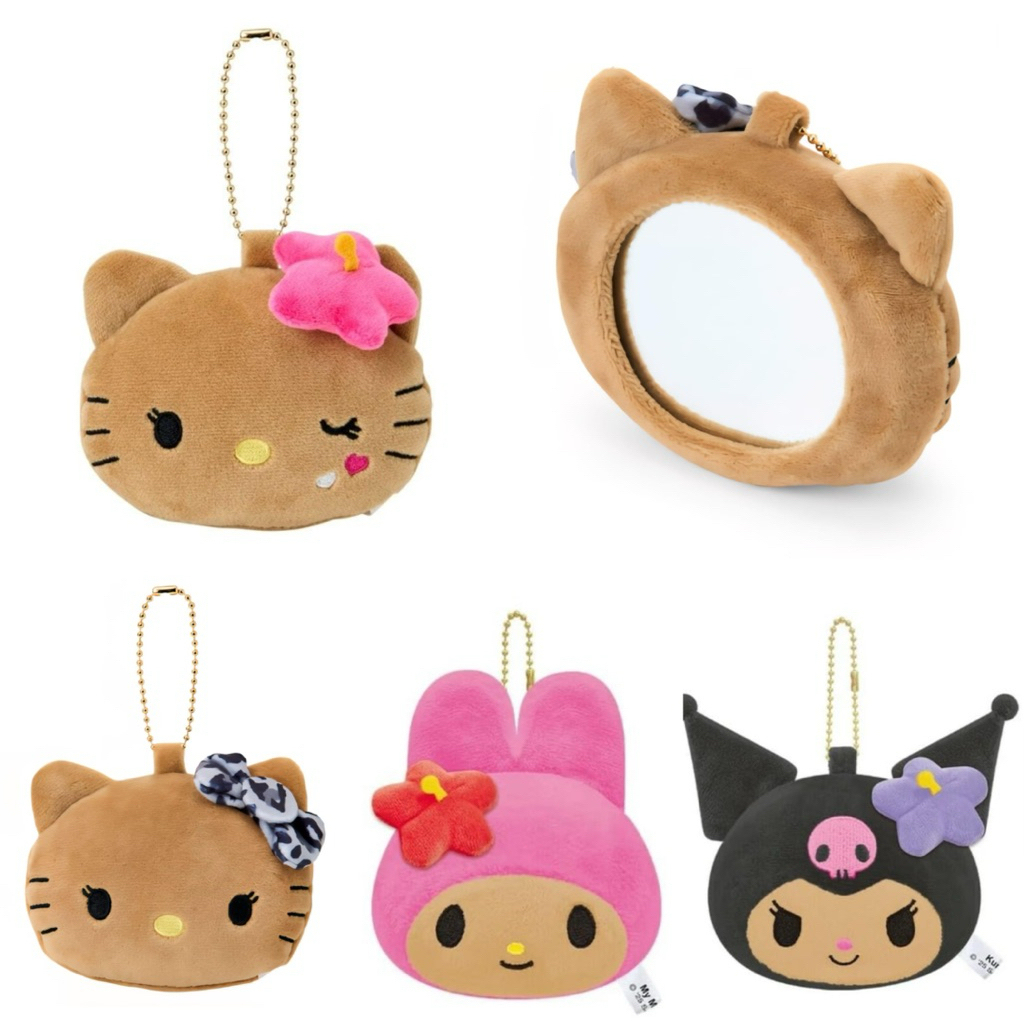 🌴พวงตุ๊กตามีกระจก พวงกุญแจด้านหลังเป็นกระจก Sanrio monchhichi กระจกม่อนชิชิ ลิขสิทธิ์แท้จากญี่ปุ่น🌴