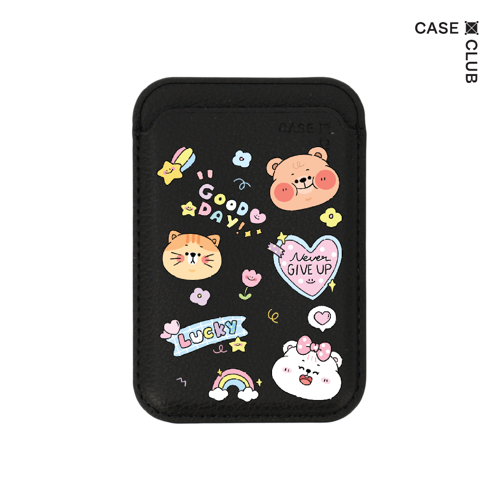 CaseClub Wallet กระเป๋าใส่บัตร ลาย Onnie Bear Sticker
