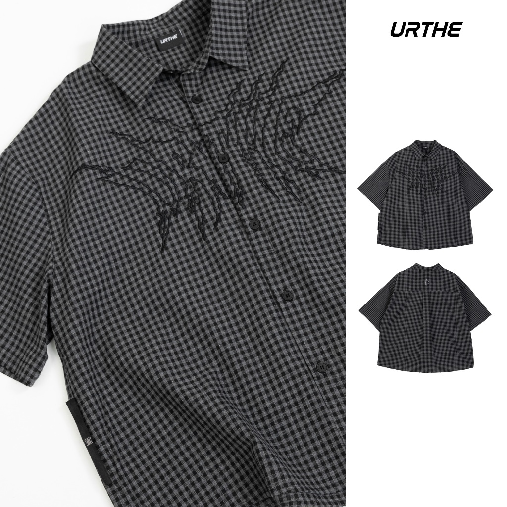 URTHE - เสื้อเชิ้ต เเขนสั้น รุ่น SOCIAL ORGANISM SHIRT