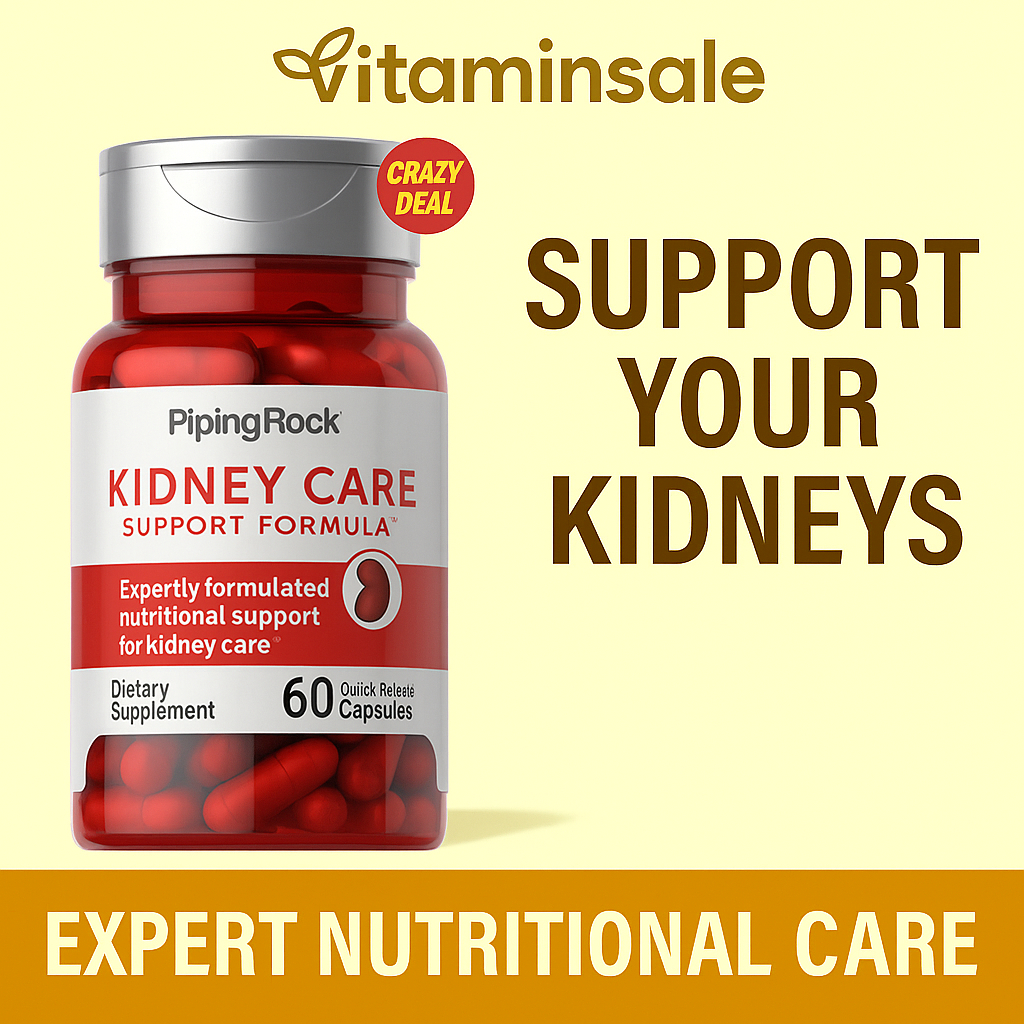 Piping Rock Kidney Care Cleanse 60 Quick‑Release Capsules
