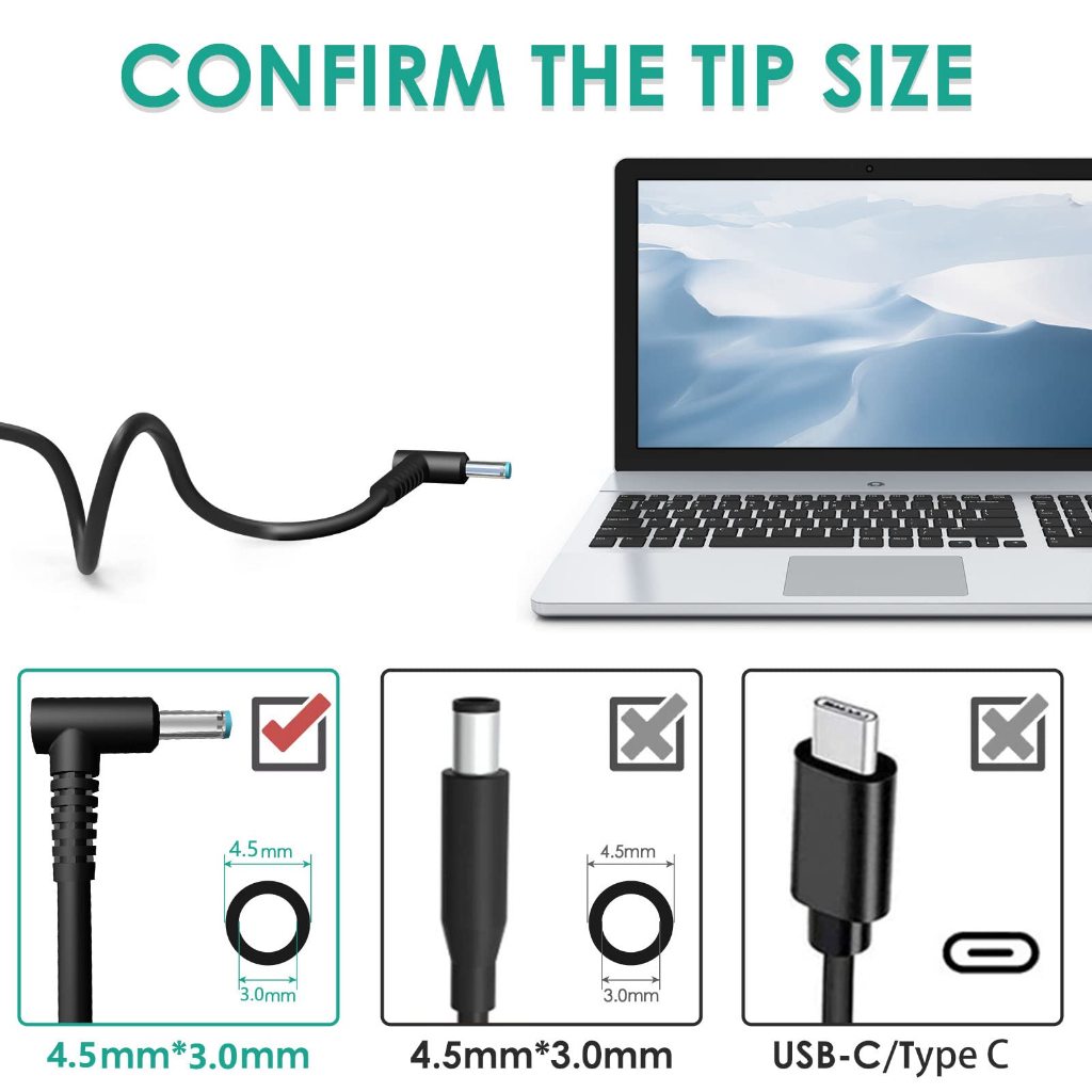 For HP สายชาร์จโน๊ตบุ๊ค อะเเดปเตอร์ ADAPTER 20V7.5A 150W 4.5*3.0mm Notebook Adapter power line สายไฟ - รูปที่ 5