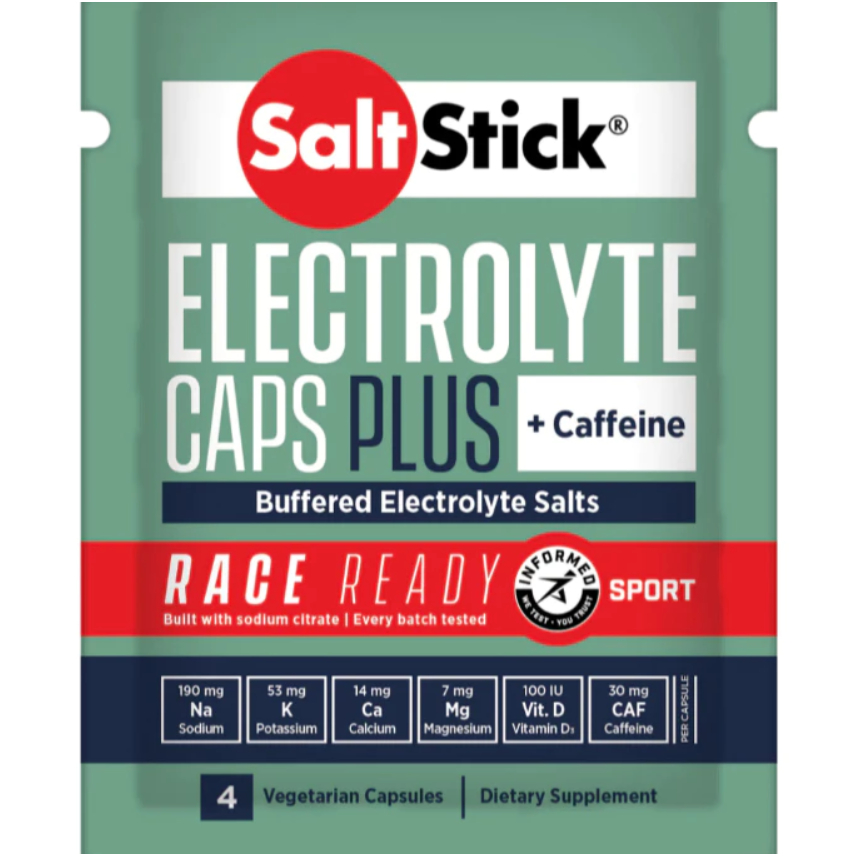 ❗SALE ❗SaltStick Caps 4 capsule/Caffeine แคปซูลอิเล็กทรอไลต์ ลดการสูญเสียน้ำ BBF 09/2024 by WerunBKK