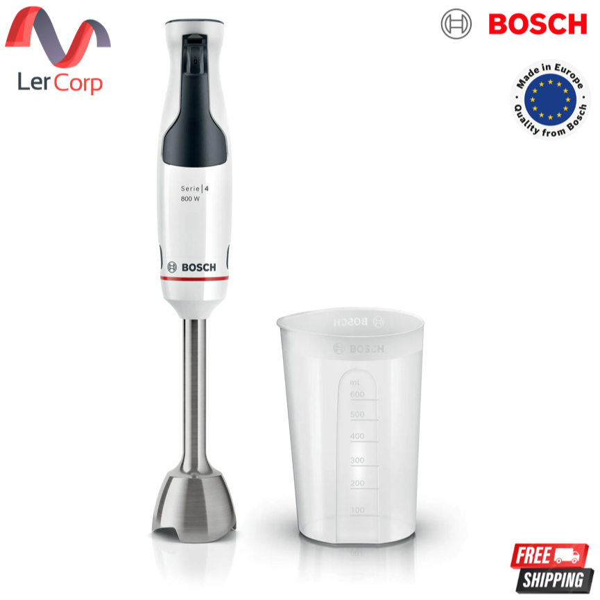 (Bosch) เครื่องปั่นมือถือ ซีรี่ 4 800 W สีขาว anthracite รุ่น MSM4W410