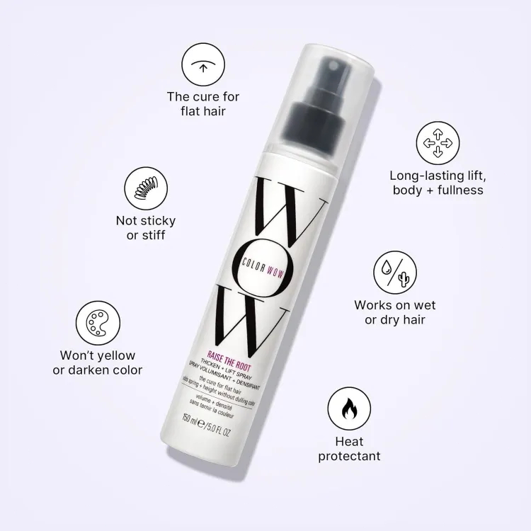 COLOR WOW Raise the Root Thick + Lift Spray - เพิ่มวอลลุ่มให้ผมตลอดวันสำหรับผมเส้นเล็กลีบโดยไม่ทำให้สีซีดจาง