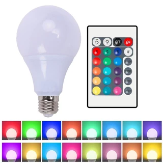หลอดไฟอัจฉริยะ LED โคมไฟเปลี่ยนสี E27 10/15W หลอดไฟเปลียนสี ไฟตกแต่ง ประหยัดไฟ เปลี่ยนได้16สี