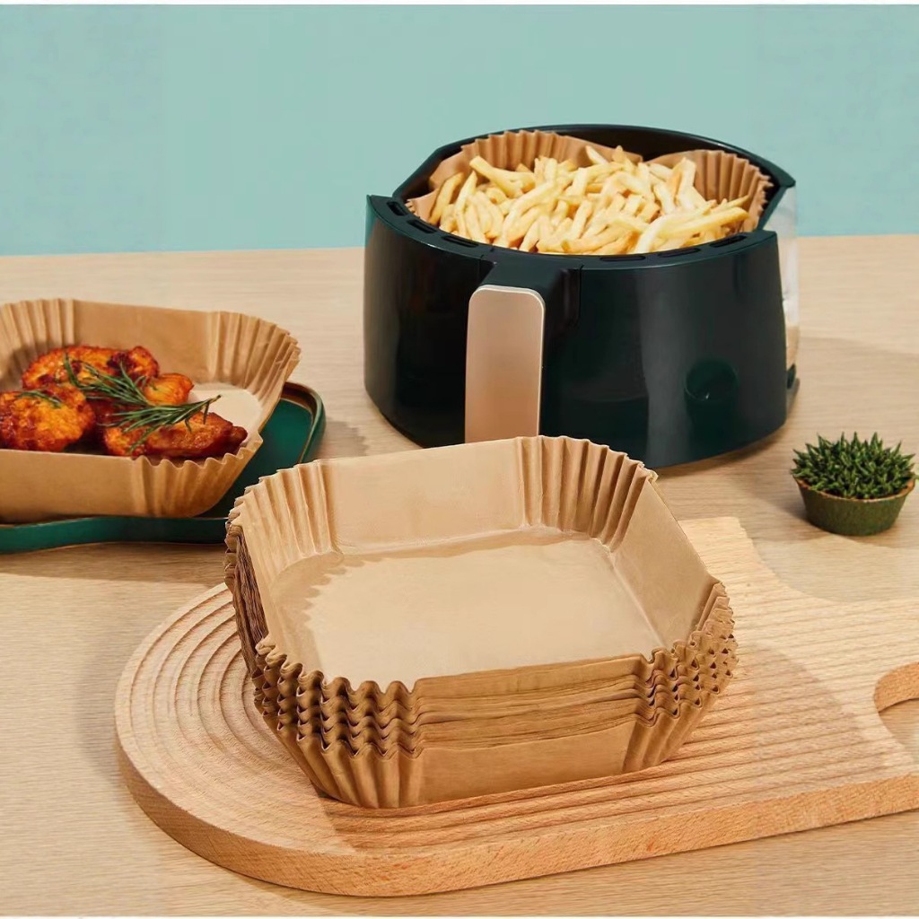 กระดาษรองอบ (แพ็ค 50/100/200ชิ้น) แผ่นรองหม้อทอด แบบใช้แล้วทิ้ง ทนความร้อน ไม่ติดและป้องกันน้ำมัน ป้องกันอาหารกระเด็น - รูปที่ 4