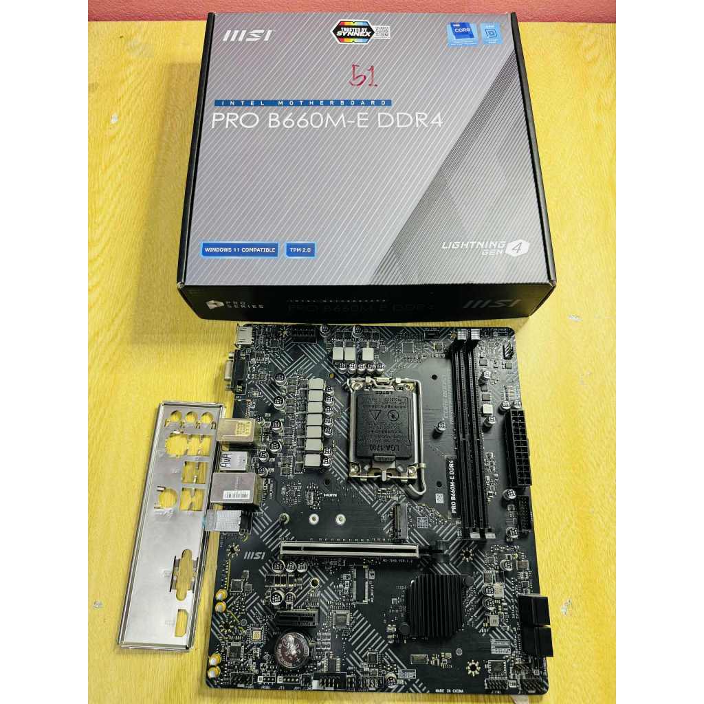 ขายMBมือสอง MSI PRO B660M-E DDR4 LGA1700 (ใส่ เจน12,13,14)