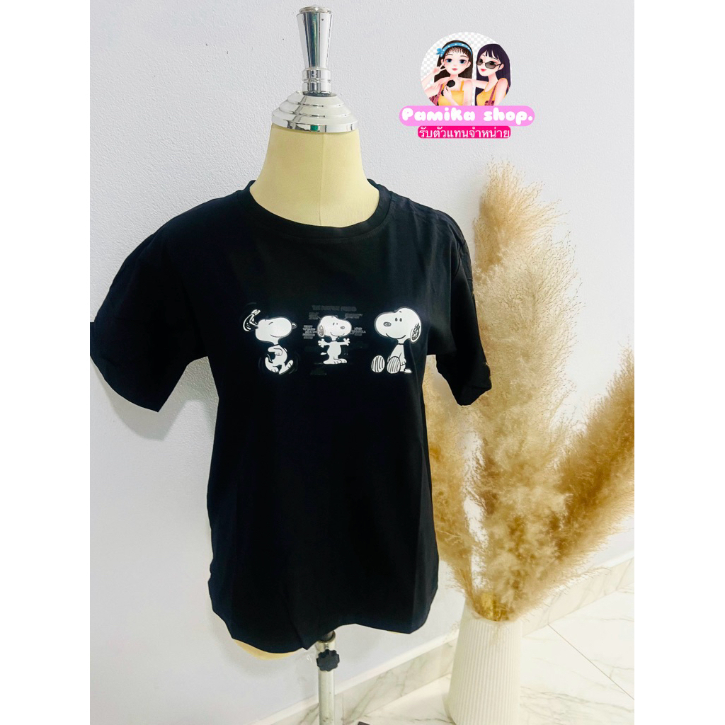 เสื้อยืดคัตตอล snoopy