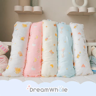 DreamWhale หมอนข้างดันหลัง จัดท่า แถมปลอกใยไผ่ นุ่มพิเศษไม่บาดผิว ซักได้กันไรฝุ่น หมอนข้างเด็ก