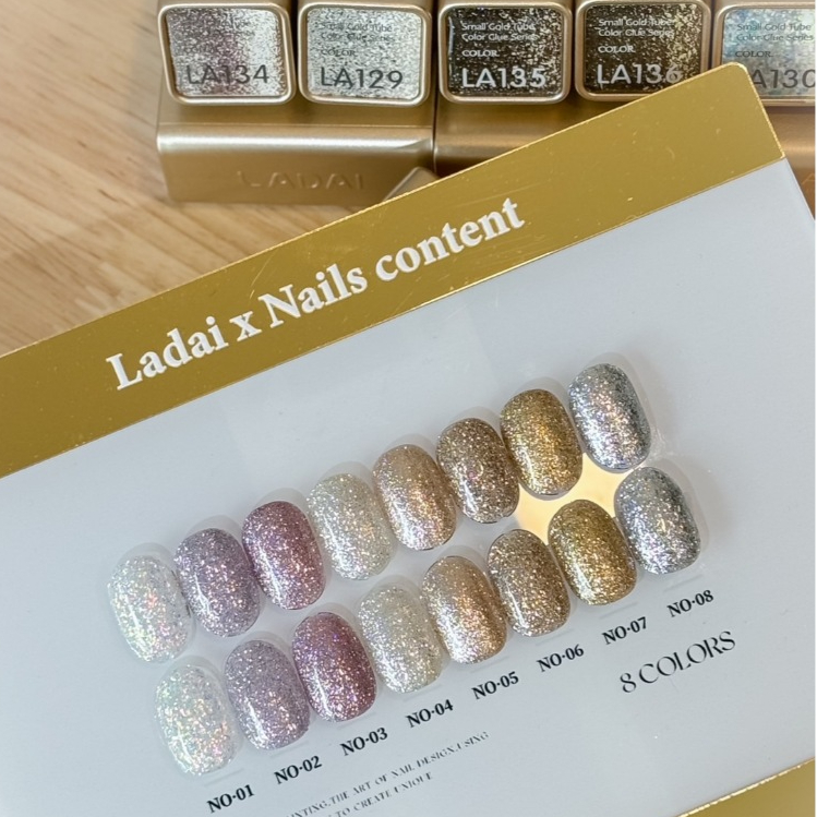 แยกขวด ladai Glitter set 8 color พร้อมชาร์จตามรูป ราคาต่อขวดนะคะ