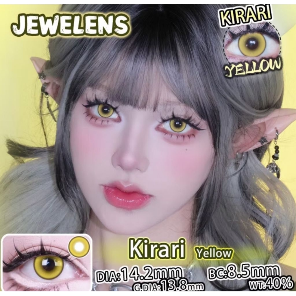 คอนแทคเลนส์ (สีเหลือง💛) ค่าสายตาพร้อมส่งในไทย (รายครึ่งปี)🔥
