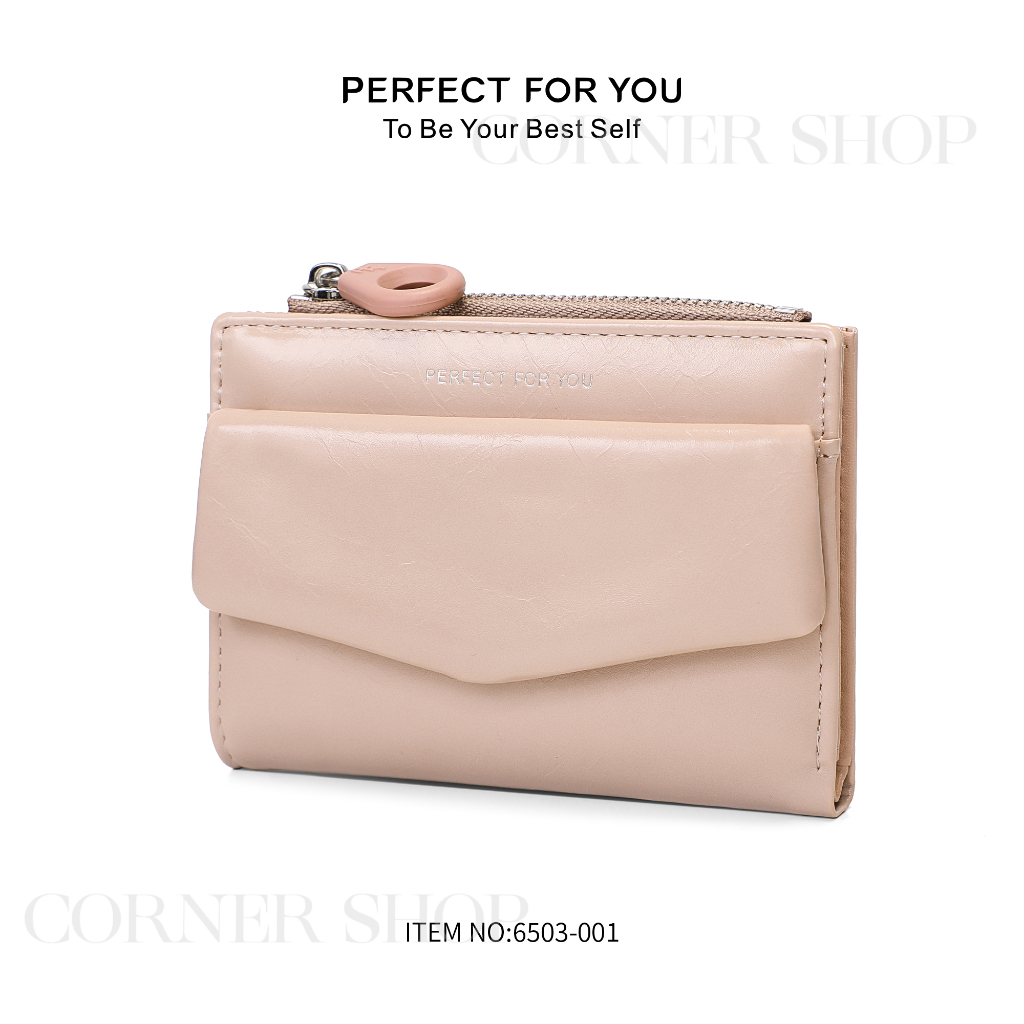 (6503-001)พร้อมส่งจากไทย| ครบ 99฿ ส่งฟรี ❤  กระเป๋าสตางค์ใบสั้น PERFECT FOR YOU สินค้าคุณภาพพรีเมี่ยม เหมาะสำหรับผู้หญิง - รูปที่ 7