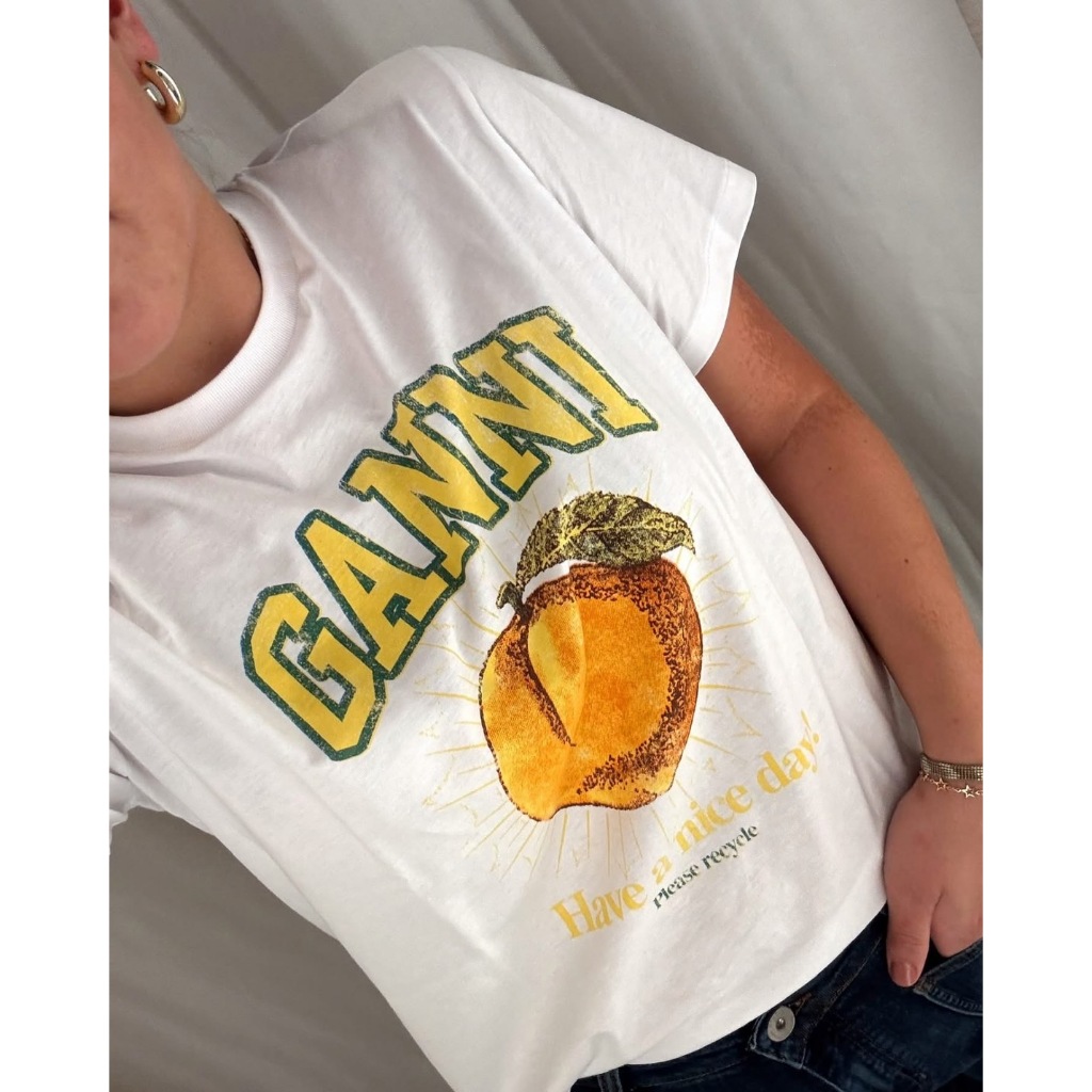 [พร้อมส่ง/ส่งด่วน/ส่วนลดโค้ดคุ้ม] Ganni Relaxed T-Shirt สินค้าของแท้100% - รูปที่ 2