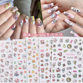 Kitty สติ๊กเกอร์ติดเล็บ ใช้ตกแต่งเล็บ ลายคิดตี้ มิกกี้