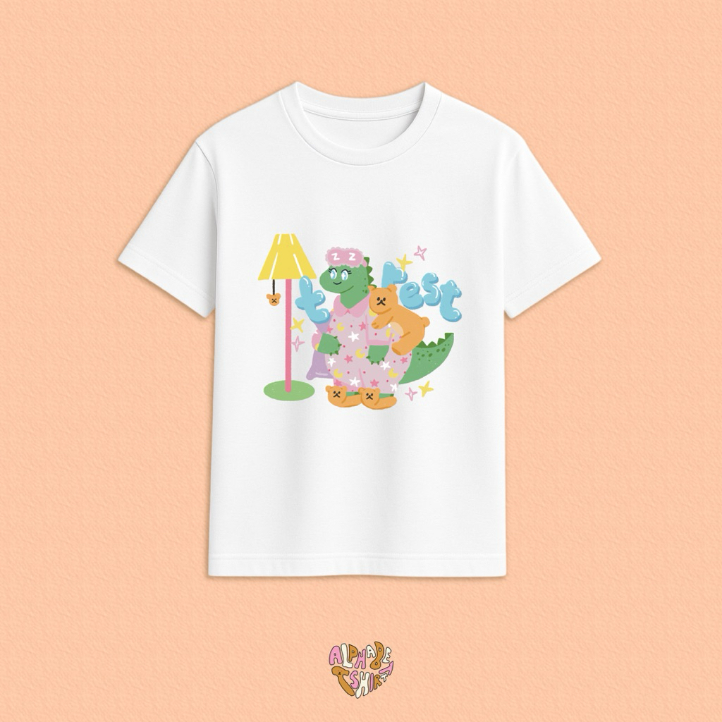 t-rest (t-rex need to rest) / เสื้อยืดลายไดโนเสาร์🦖