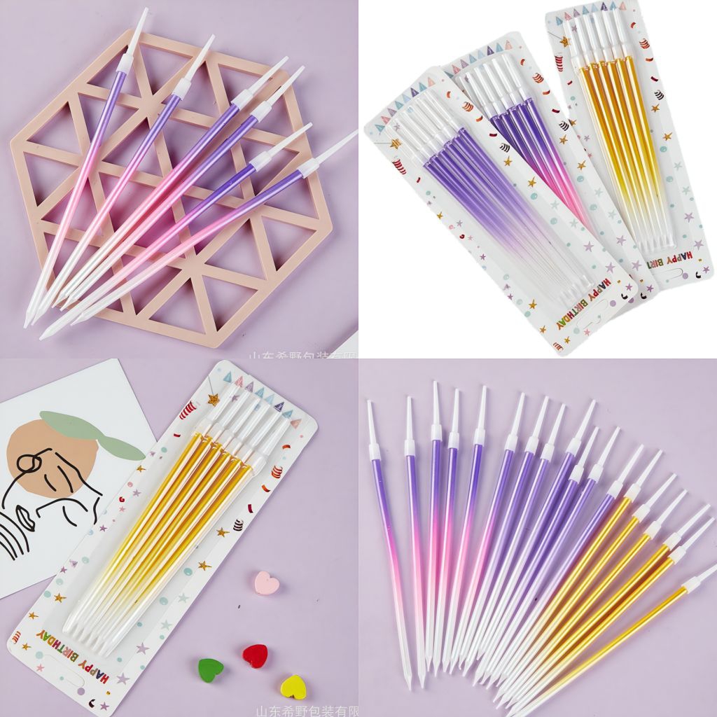 เทียนวันเกิดไล่ระดับสีแบบA มี3สี