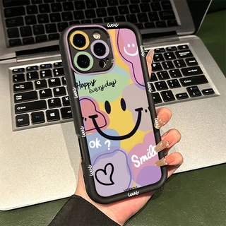 แฟชั่นกราฟิติ ที่มีสีสันยิ้มใบหน้านุ่ม เคส For Samsung A55 A54 A53 A52s A52 A51 A50 A30s A50s A34 A15 A14 A04s/A13 M12